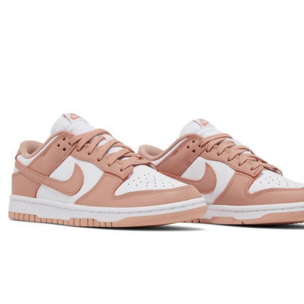 nike low dunks rose whisper